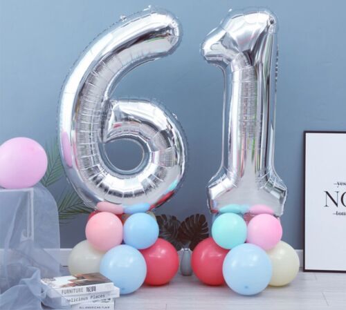 Giant Foil Number Balloons letter Air Helium Birthday Age Party Wedding 32" UK - Picture 10 of 124