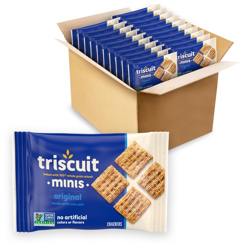 Triscuit Minis Whole Grain Wheat Vegan Crackers 20 Snack Packs 1.06 Ounce - Bild 1 von 13