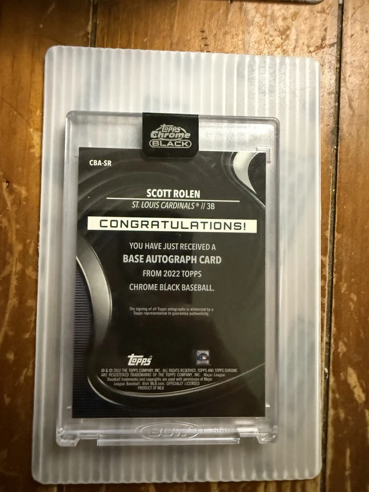 2022 Topps Chrome Black Autographs Scott Rolen #CBA-SR Green Refractor /99 (AU) - Image 2 of 2