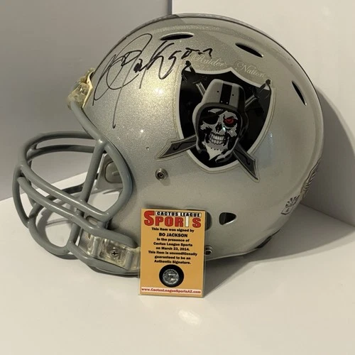 Bo Jackson Signed Full Size Helmet Raider Nation Oakland Raiders