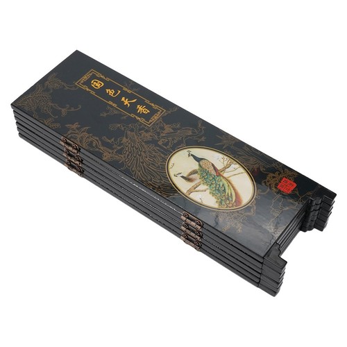 6 Panel Peacock Oriental Screen Room Divider Wood Folding Partition Top Hot Sale - Picture 7 of 18