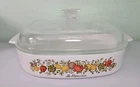 Vintage CorningWare Spice of Life "Le Romarin” Casserole Dish A-10-B w/Pyrex Lid