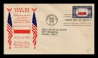 DR JIM STAMPS US COVER POLAND OVERRUN COUNTRIES FIRST DAY ISSUE SCOTT 909