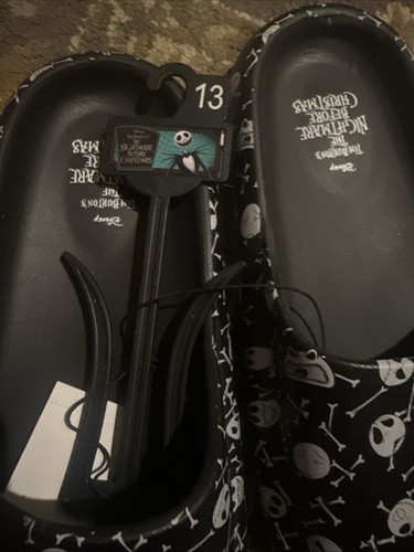 Disney Nightmare Before Christmas Jack Skellington Slides Men’s SZ13 - Picture 6 of 6