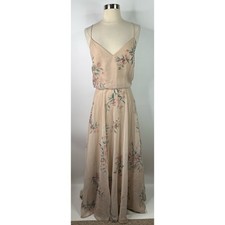 Jenny Yoo Collection Fairy Floral Spaguetti Strap Fit Flare Maxi Dress 14