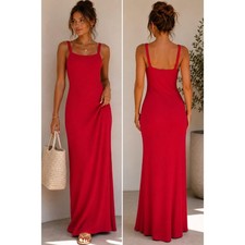 LOFT Ribbed Bra Maxi Dress in Red Size 4 NWT