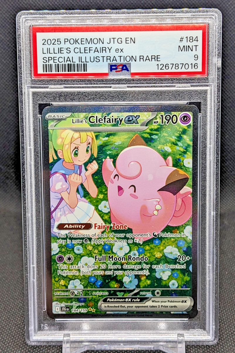 Lillie's Clefairy ex 184/159 PSA 9 Special Illustration Sv09