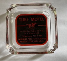 AD ASHTRAY Turf motel hotel lodging CHARLES TOWN WEST VIRGINIA horse racing