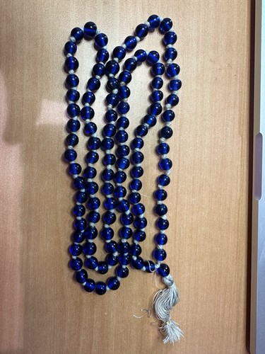 108. Prayer Beads Cobalt Blue Glass - Bild 1 von 3