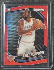 ARIEL HUKPORTI 2024-25 PANINI PRIZM BLACK #244 ROOKIE RUBY WAVE RC KNICKS