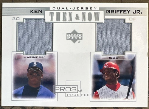 2001 Upper Deck Pros & Prospects - Ken Griffey Jr Then & Now Dual Jersey #TN-KG