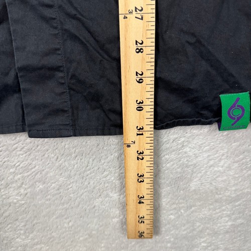 Coogi Australia Button Down Shirt Long Sleeve Patches Black Mens XXL Grunge EUC - Picture 7 of 13