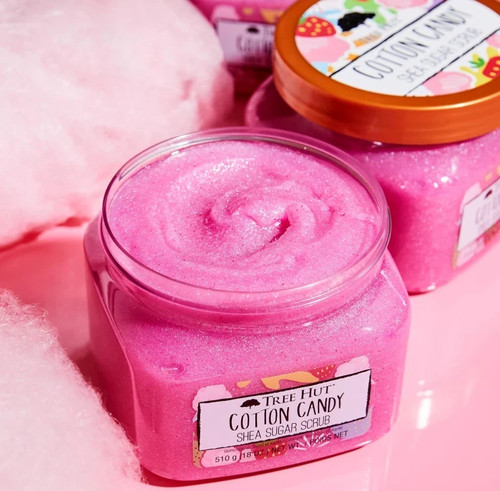 Tree Hut Cotton Candy Shea Zucker Peeling & feuchtigkeitsspendendes Körperpeeling, 18 Unzen.( - Bild 4 von 9