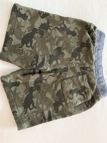 Little Boys Size 6 CARTER'S KIDS Dinosaur Camo Drawstring Pockets Terry Shorts - Picture 8 of 10