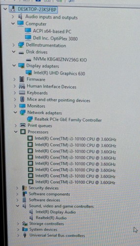 Dell OptiPlex 3080 MT Desktop i3-10100 3.60GHz 16GB RAM 256GB NVMe Windows 11 - Picture 6 of 19