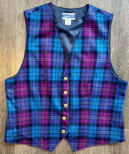 VTG Pendleton 100% Wool Blanket Long Skirt & Vest Set Size Women’s 16 - Made USA - Picture 3 of 14