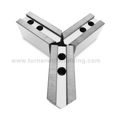 Steel Soft Jaws for 21" B-21/B-24 Kitagawa Type Chucks, Pointed, 3" Ht,3 Pcs Set