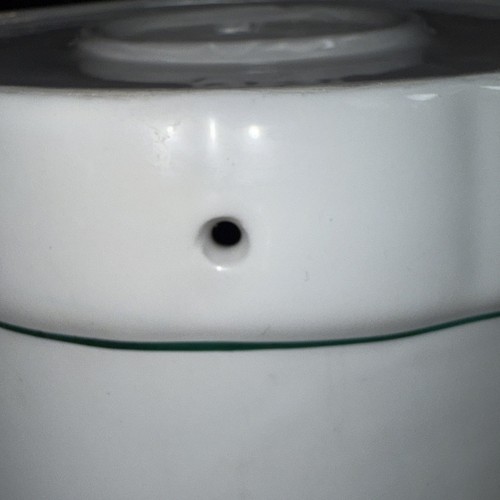 VTG Arthur Singer White Ceramic Trash Can? Planter? Quail Pheasant Signed 11' H. - Picture 10 of 16
