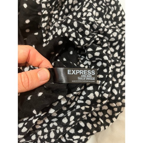 Express Schal Infinity Loop schwarz weiß gepunktet Damen Mode Accessoire - Bild 6 von 9