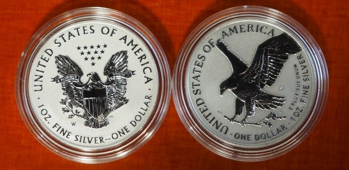 2021 American Eagle Reverse Proof Silver 2-Coin Set 21XJ w/ Box
