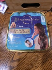 The Sleep Styler Large Heatless Memory Foam Curling Rollers 6in Blue