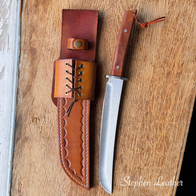 Utility Knife - Japanese AUS 8A stainless steel with Custom Handmade Sheath