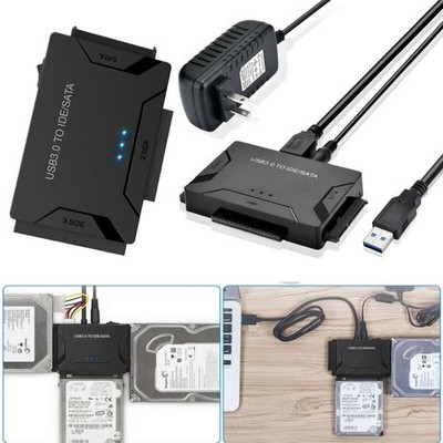 USB 3.0 to IDE/SATA Converter Adapter Kit For 2.5''/3.5'' SATA/IDE/SSD Hard Drive