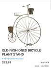 OLD-FASHIONED BICYCLE PLANT STAND