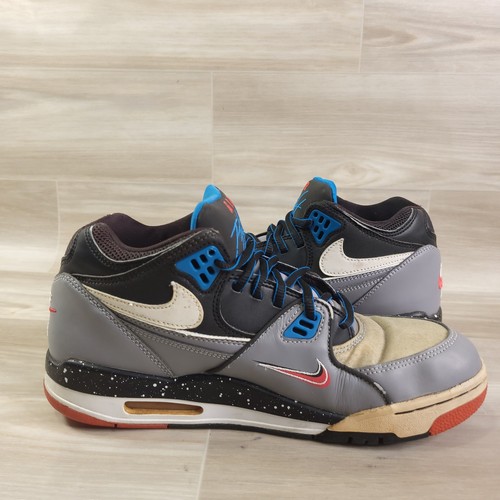 Nike Air Flight 89 Zapatos Para Hombre Talla 10 Negro Gris Azul Rojo CT1622-001 Baloncesto - Imagen 8 de 16