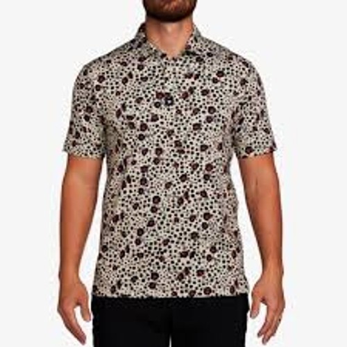 BAD BIRDIE Mens Cherry Bomb Short Sleeve Golf Polo Performance Knit NWT 2XL - Picture 1 of 11