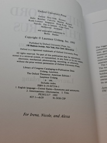 The Oxford Thesaurus American Edition (1992) - Imagen 7 de 10