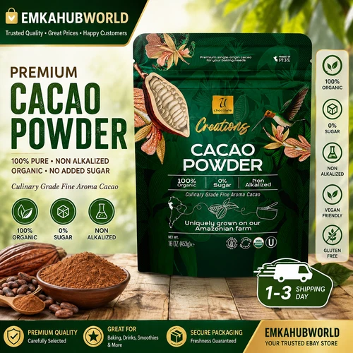 1 LB (16 OZ ) USDA Organic Raw Cacao Powder,100% Pure, ALL NATURAL,ALWAYS FRESH