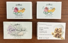 Lot of 4 VTG Bath & Body Works 2oz Travel Soap Bars Basil Cucumber Vanilla