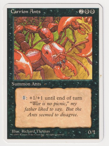 Miscut Carrion Ants MP 4th Edition MTG Magic Error Misprint Alpha Cut Corners! - Picture 1 of 2