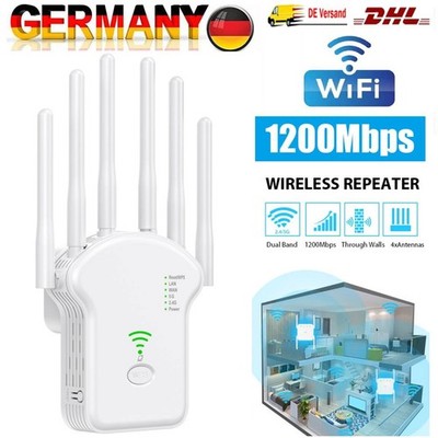 1200Mbps Wifi Verstärker WLAN Repeater Router Range Signal Access Point Booster