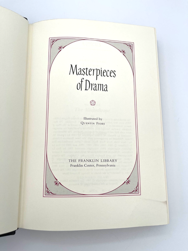 Franklin Library 1984 Masterpieces of Drama Qtr. Leather Binding Gilded Edges - Picture 6 of 6