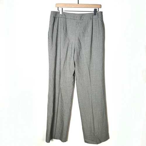 Talbots beige black houndstooth wool bl wide leg business dress pants sz 14 B174 - Picture 5 of 5