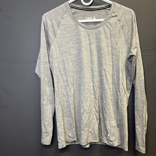 Damen SmartWool grau klassisch Merini Wolle Baselayer Langarm Shirt grau XL - Bild 2 von 6