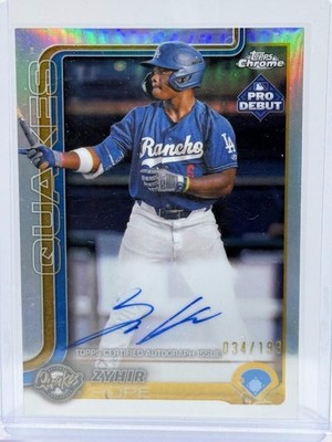 2025 Topps Pro Debut Chrome Zyhir Hope PDC-139 Refractor Autographs /199 (AU RC)