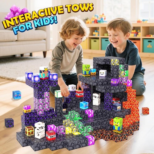 Magnetic Blocks STEM Building Toys for Kids 3-12, Mine Magnet World Sensory - Picture 5 of 8