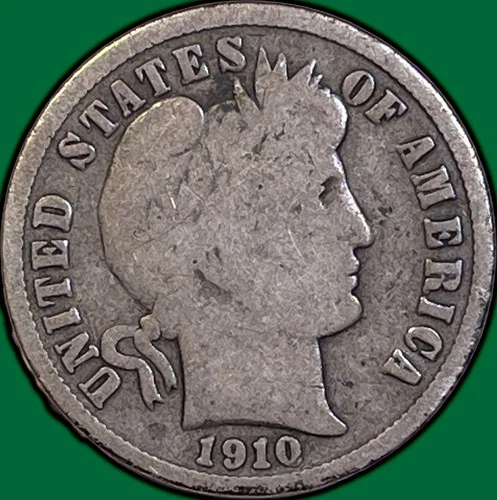 1910-S Barber Dime Good G Coin #35985