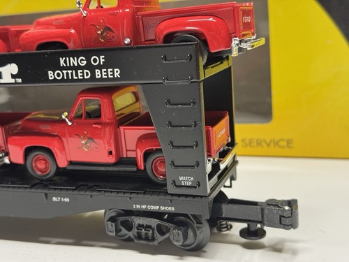 K-Line K694-5601 Anheuser Busch Beer Auto Loader w/ 6 Die-Cast Pickup Trucks - Picture 3 of 24