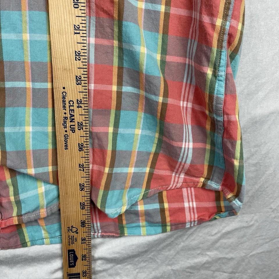 Camisa Denim & Supply Para Hombres 2XL XXL Ralph Lauren Madras Bolsillo Botón Cuadros Preppy Foto 4 de 4