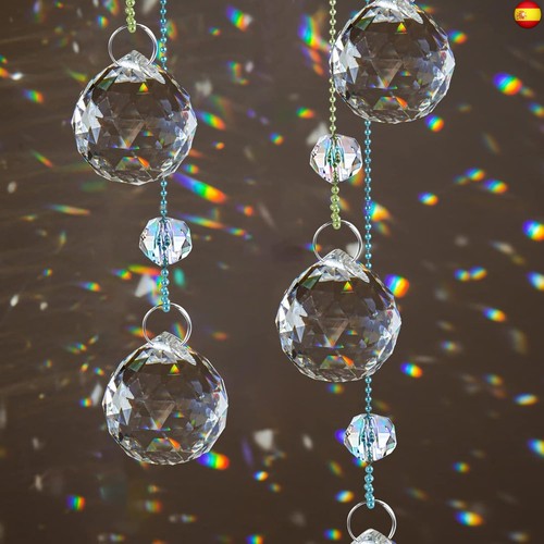 LEMESO Pack de Colgante de Bolas Cristal Atrapasoles Adornos 0,5 Metros de - Imagen 5 de 8
