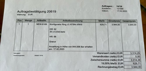 Trauringe Eheringe Partnerringe hochwertig in Bicolor (Rotgold/Platin)Brillanten - Bild 4 von 7
