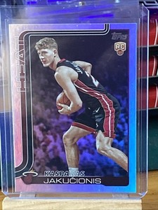 2025-26 Topps Basketball Kasparas Jakucionis RC Miami Heat #220 Rainbow Foil