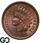1901 Indian Head Cent Penny, Red Brown, Gem BU++ RB
