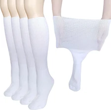 Extra Wide Socks for Lymphedema Swollen Feet Leg, Bariatric Socks, Cast Boot Soc