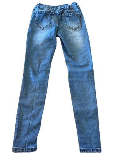 Girls Distressed Mudd Jeans Size 12 Adjustable Waist - Picture 2 of 7