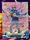 Jared Goff 2025 Topps Resurgence Pink Static Power Surge 10/10 Auto Lions